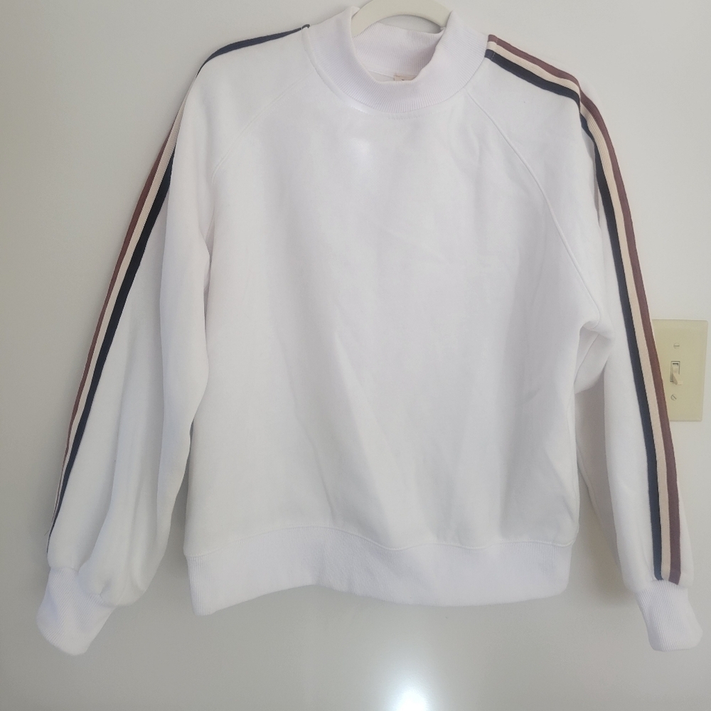 POL Mockneck Pullover White Sz S NWOT